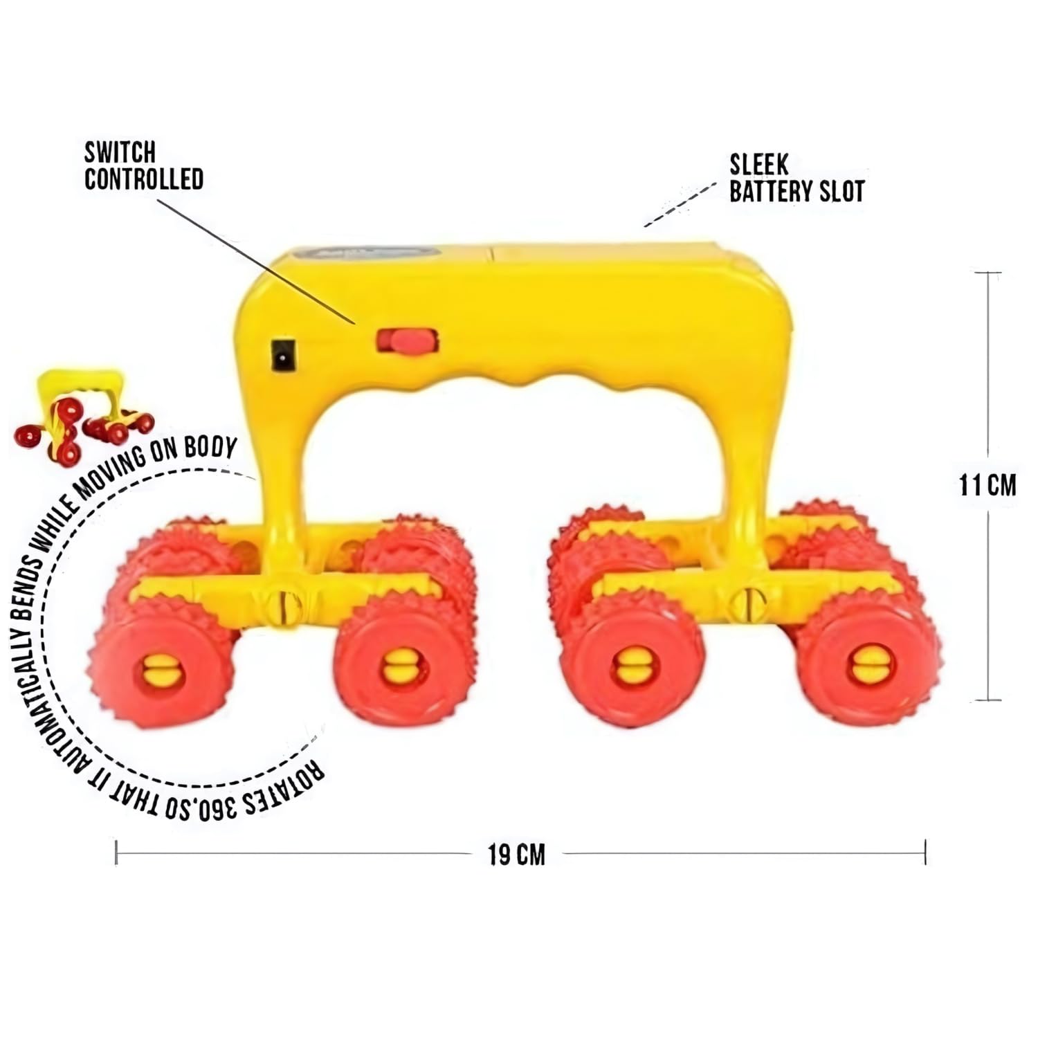 Total Healthcare 16-Wheel Reflexology Magic Roller Massager With Vibration&Hand Massage Acupressure – Advanced Foot&Hand Therapy Device For Enhanced Relaxation,Pain Relief,And Improved Circulation. 5 61ColiVDS5L. SL1500