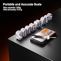 Vista 2 de Báscula digital de bolsillo de 10.58 oz x 0.00 oz, escala de gramos de alta precisión, mini escala digital de gramo y oz, báscula portátil