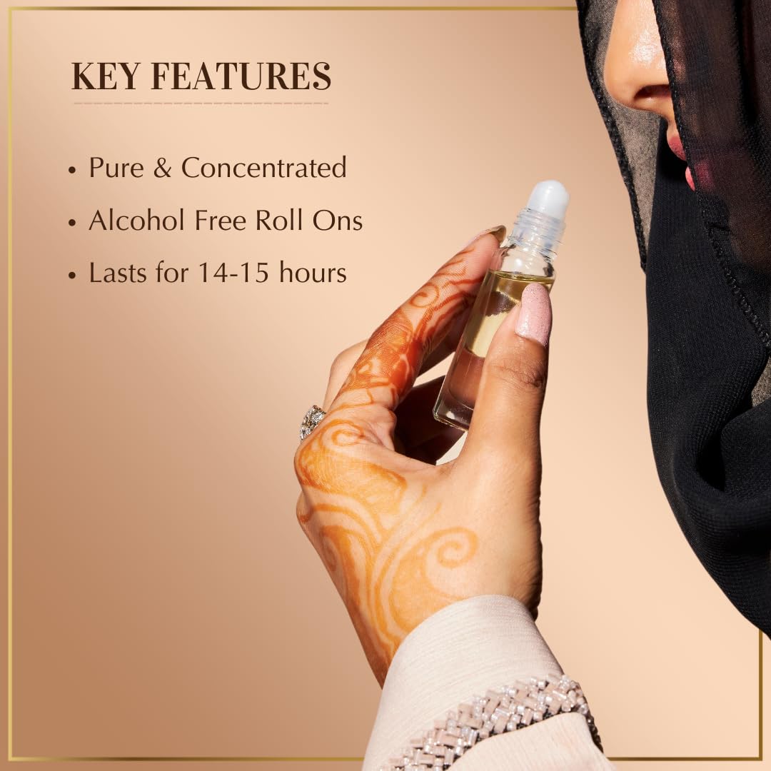 Sandal Attar Set by Dukhni |6 x 6ml Roll on Perfume Oils | Islamic Gifts 1
