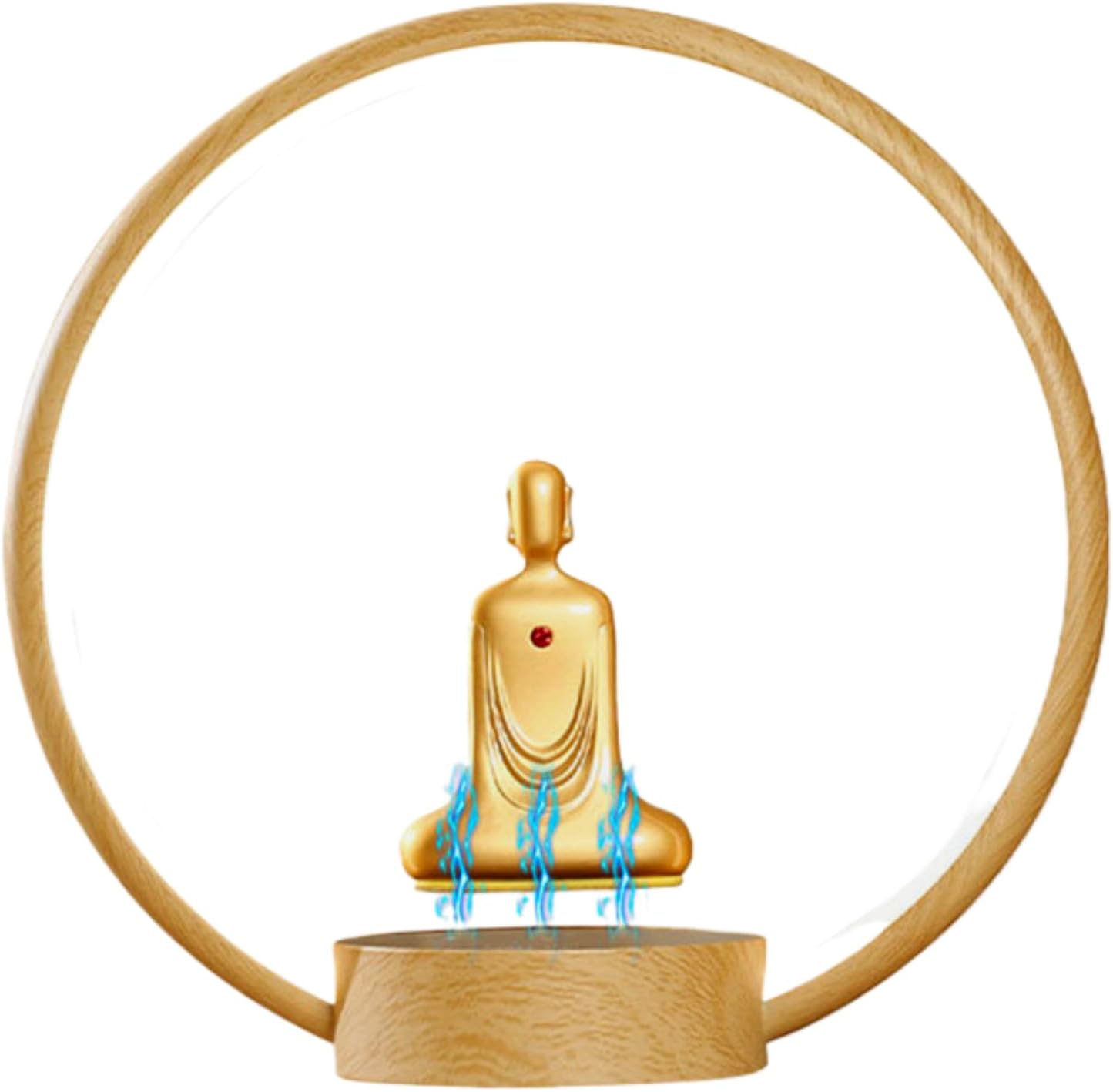 Levitating Lamp, Floating Buddha Night Light Magnetic Floating Desk Lamp with 360° Rotation 3-Level Brightness Touch Control Levitating Display Bedside Decor for Home Office Bedroom
