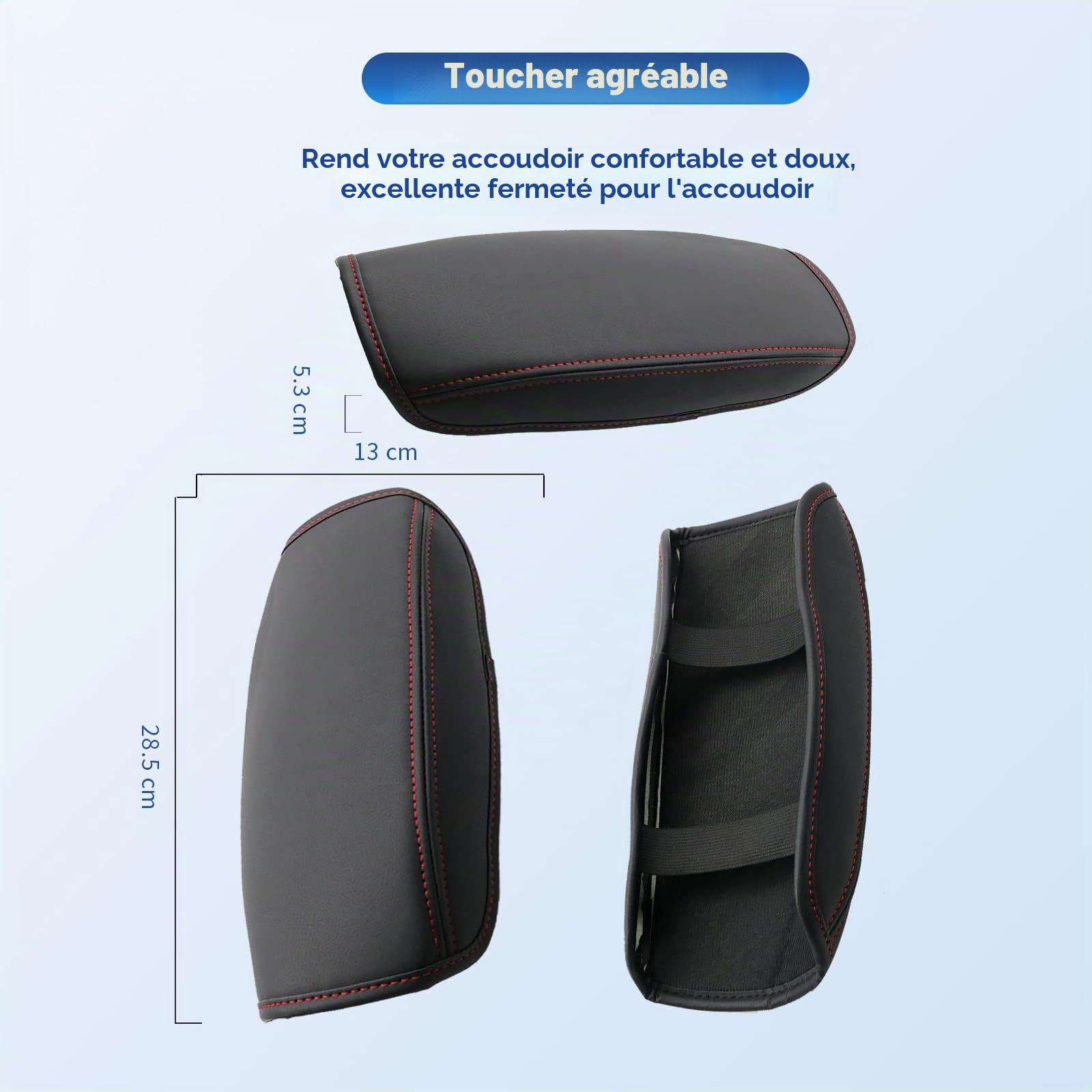 CDEFG Seat Leon 5F MK3 2013-2019 Housse de Protection pour Accoudoirs Voiture Console Centrale Leon 3 Accoudoir Couverture Couvercle de boîte d'accoudoir Leon 5F Accessoire