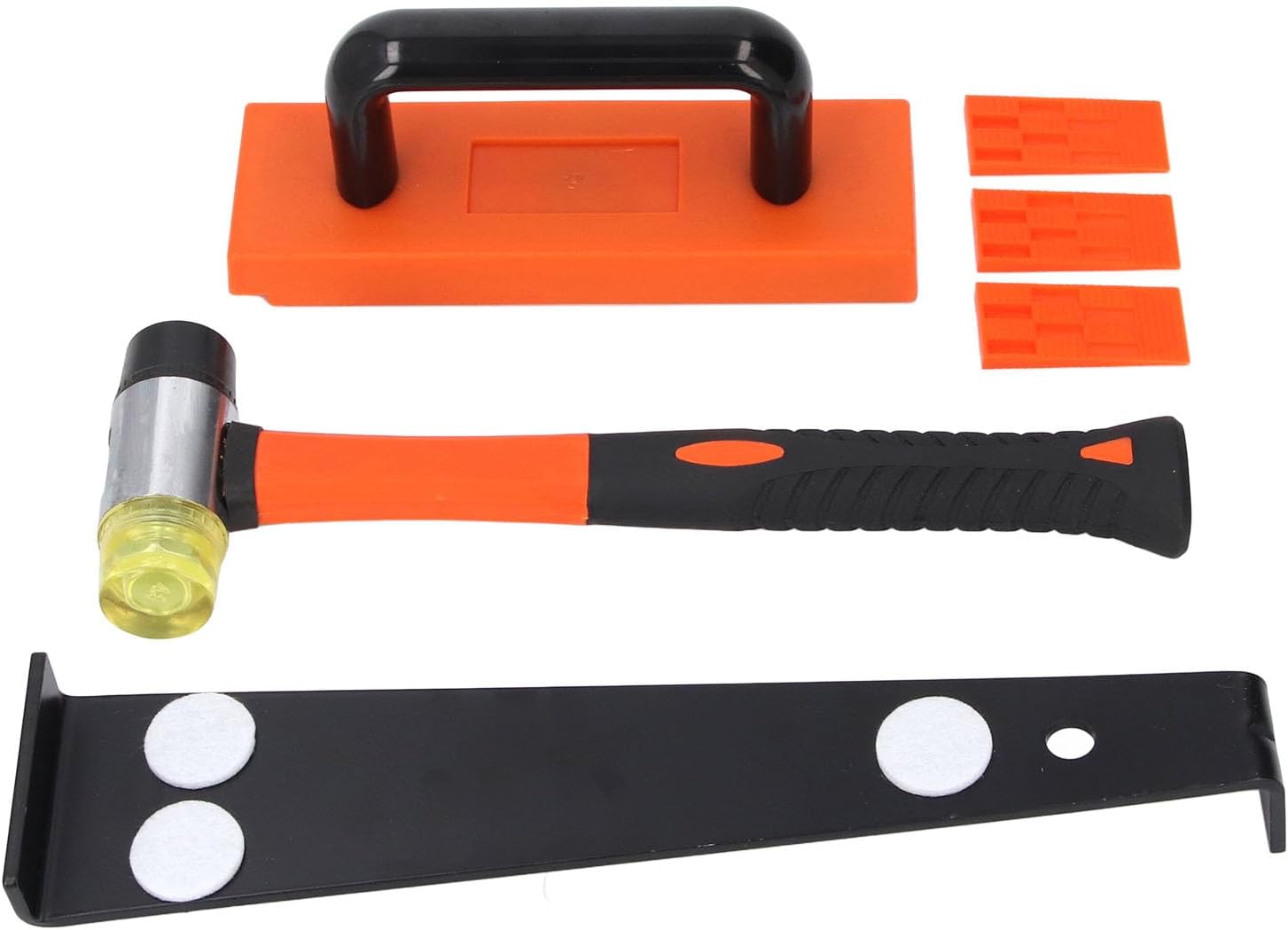 Flooring Installation Kit, Professional and Laminate Tools with Tapping Block, Heavy Duty Pull Bar, 40 Spacers for Flooring Projects