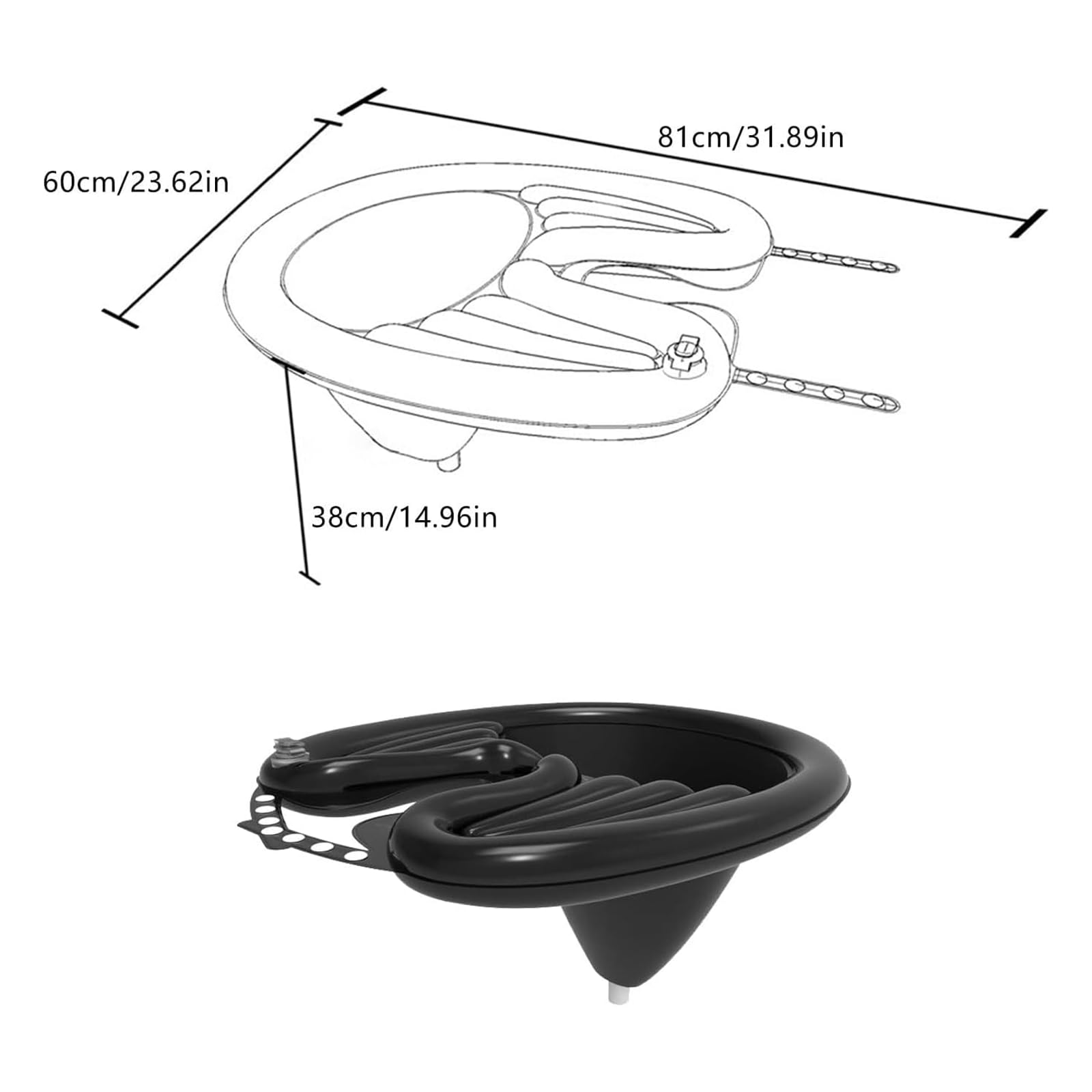 Lavabo per Capelli Gonfiabile, Vasca per Lavare i Capelli, Senza fuoriuscite, per Lavare i Capelli, a Letto, lavabo Mobile Leggero