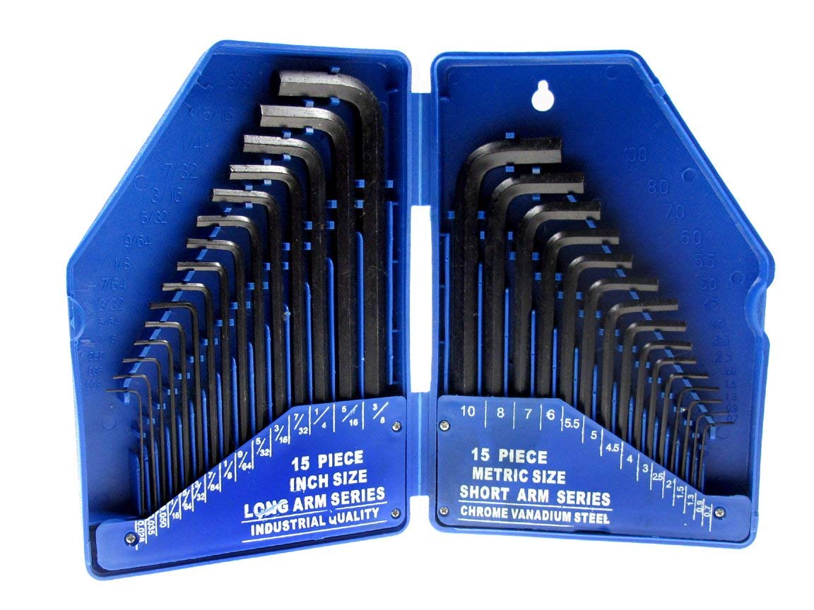 Blue Spot Tools15320 Metric and Imperial Hex Key Set (30 Pieces)