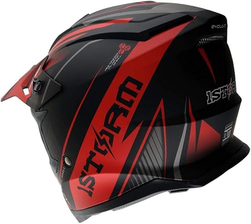 Miniatura 6 de 1Storm - Casco de motocross para adultos BMX MX ATV Dirt Bike Downhill Mountain Bike, estilo de carreras H637