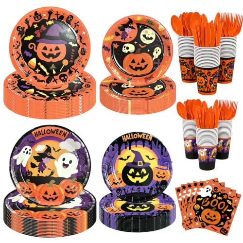 UJoyant 175 PCS Halloween Plates and Napkins