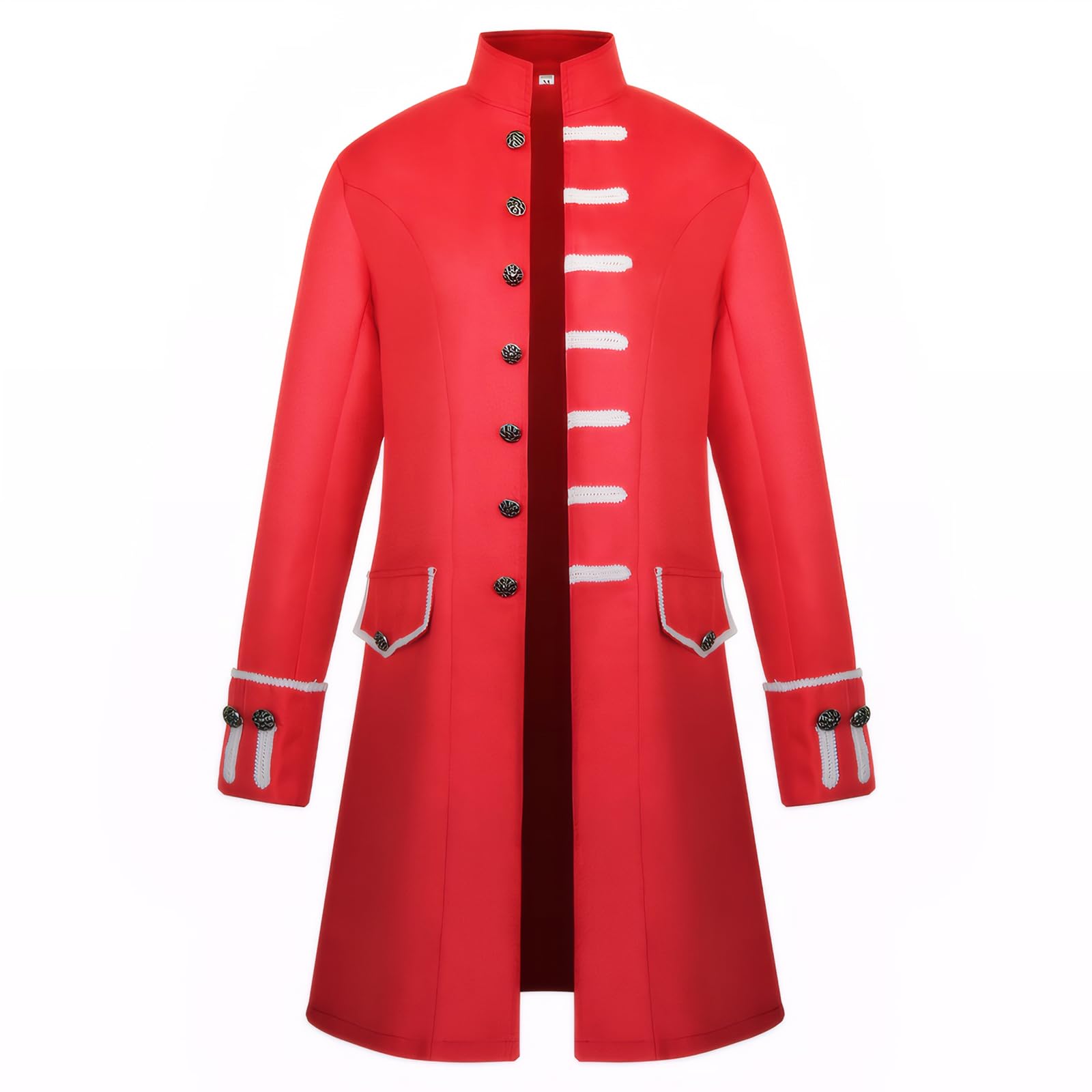 Herren Steampunk Mantel Halloween Frack Jacke, Mittelalter Vintage viktorianischen Gothic Frack, Halloween Karneval Cosplay Kostüm