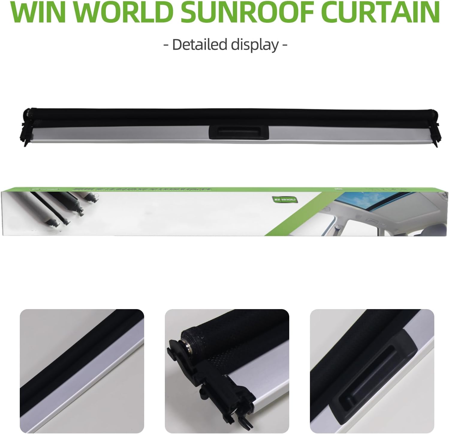 Car Panoramic Sunroof Sunshade Shade Curtain Cover Assembly for Audi A5 S5 RS5 Accessories for 8T0877307QB9 8T0877307QS8 8T08773075L9 Sunroof Sunshade Cover 2009-2016 (Black)