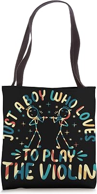 Just A Boy Who Loves To Play The Violin Violin Music Playing Tote Bag