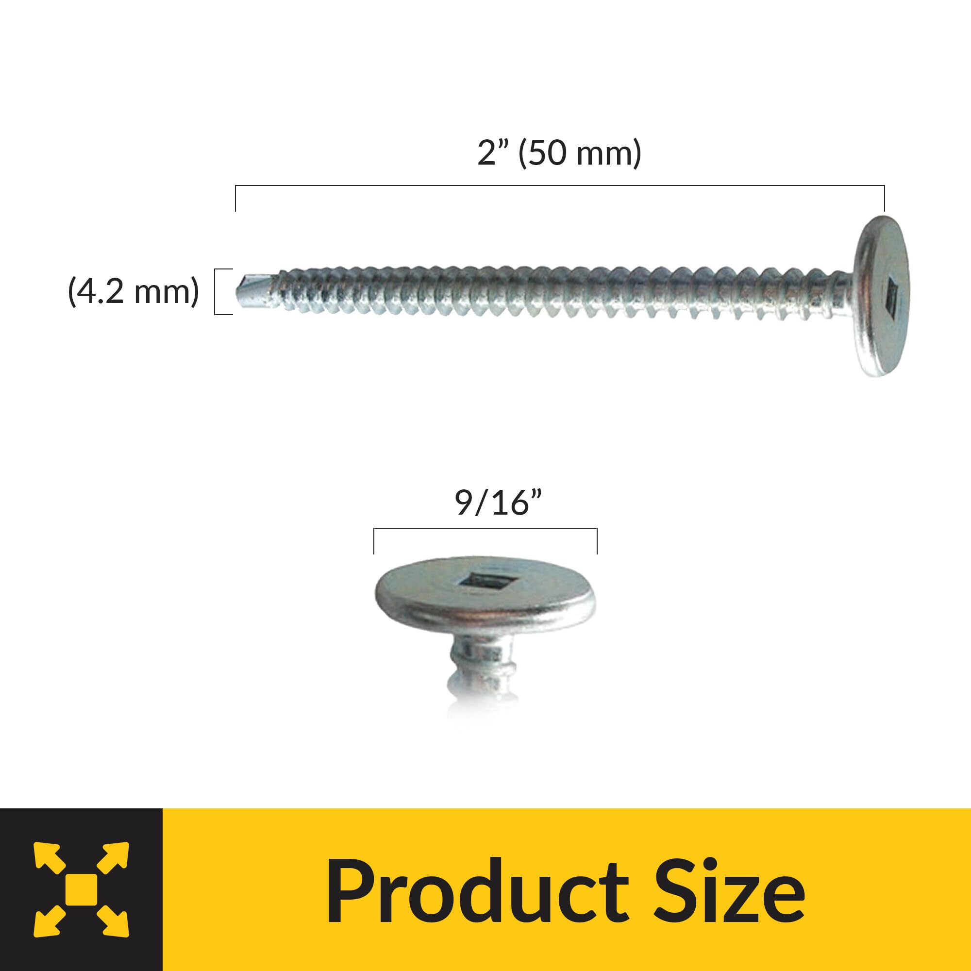 Brixwell SRW5293382602 PowerHead Screws, for Metal Pack of 2000