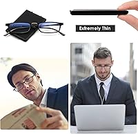 Vista 2 de SKYOAK Evolved Folding Reading Glasses For Women Men Blue Light Blocking Anti UV Eyestrain Foldable Portable Compact Readers with Flat Hard Case