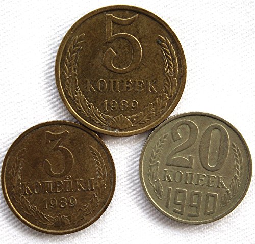 Soviet Union -Set Of 7 Kopeks Coin Ussr Cccp Cold War Era Hammer And Sickle #TOP1
