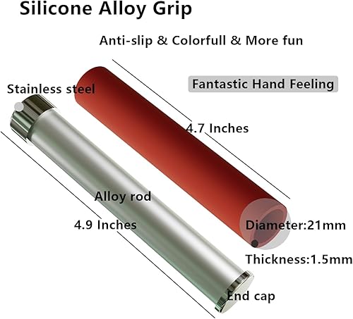 Miniatura 4 de Cuerda de saltar ajustable para fitness en casa, cordón de PVC antienredos de 0.197 in con rodamientos de bolas, asas de goma antideslizante y