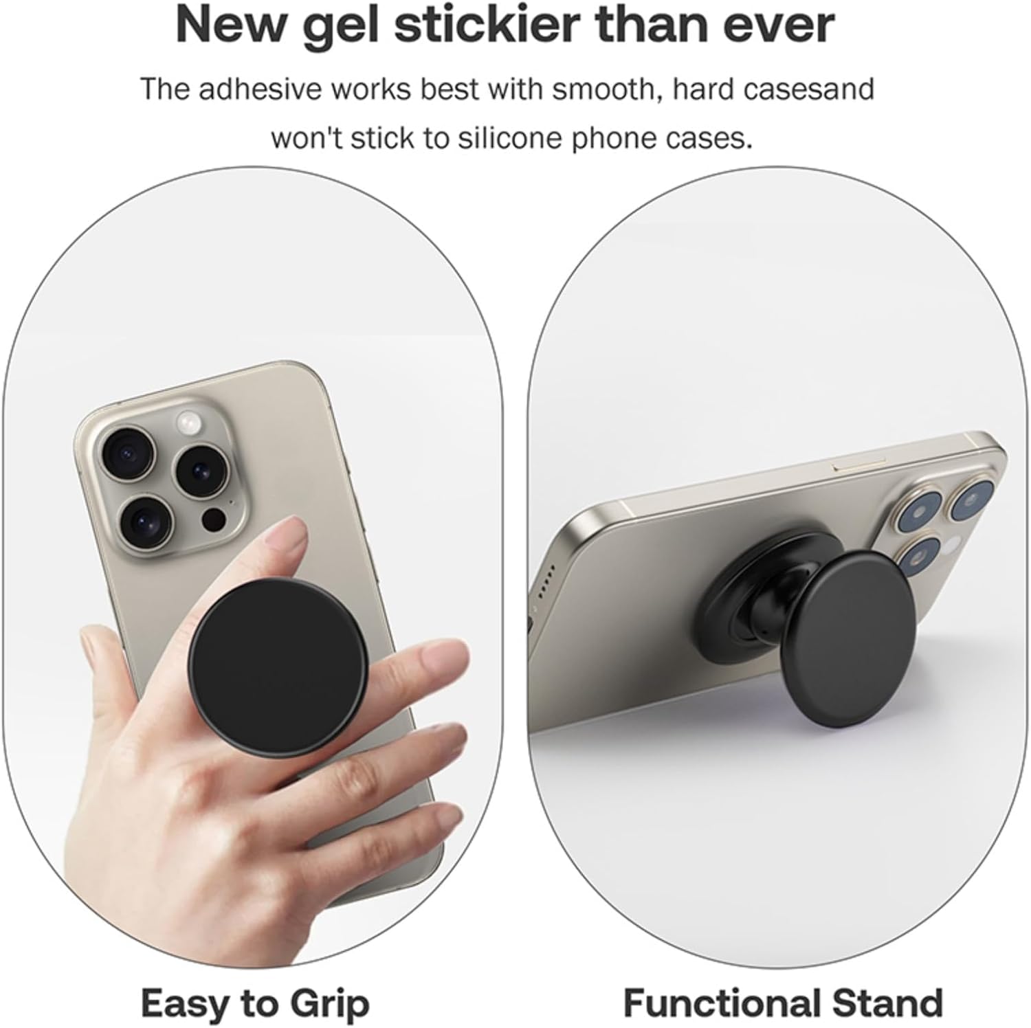 Grippopso Expandable Collapsible Mobile Phone Grip Stand Holder, Sky Blue image 4