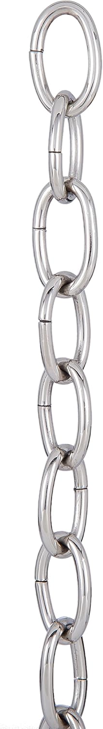 B&P Lamp® Brass Finish Large Loop 5 Gauge Oval Chain
