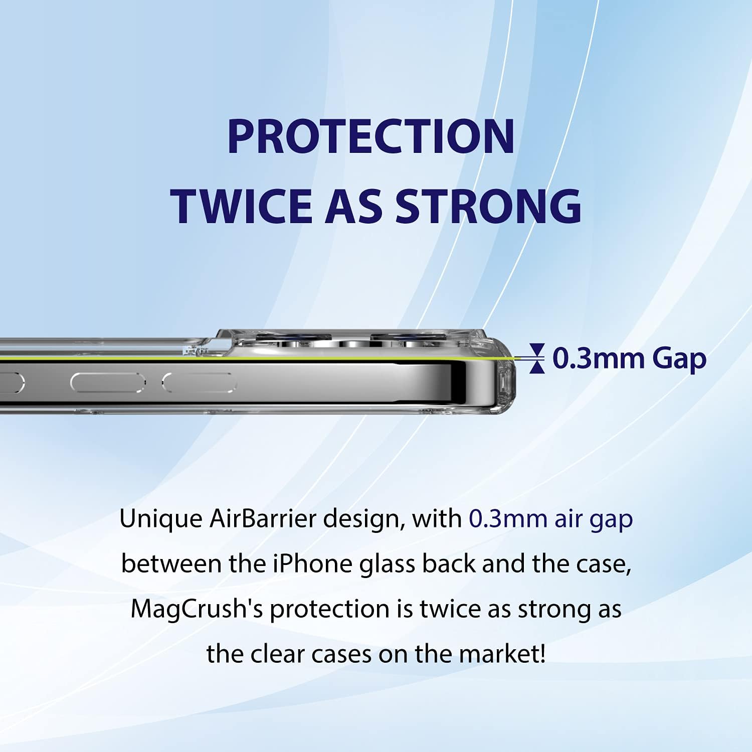 MagEasy Magsafe iPhone 13 Pro Case - MagCrush, Crystal Clear Magnetic Case, Compatible With MagSafe Charger, Accessories - Shockproof TPU Bumper + PC Hard Back Military Grade Drop Protection