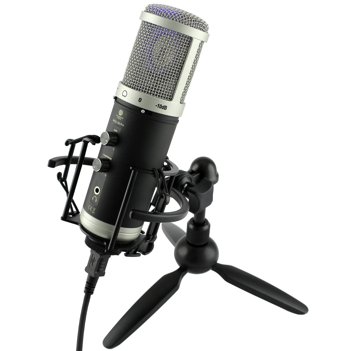 MCU-02 Pro Profi Plug-and-Play Kondensator Mikrofon, PC Laptop Aufnahmemikrofon Kardioid Studio, Videokonferenzen, Gesang, Streaming