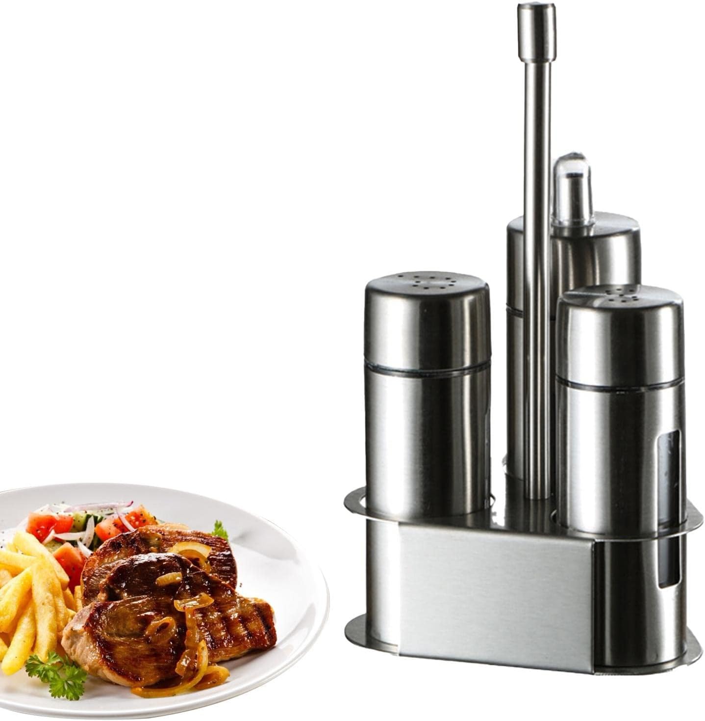 Salt Shakers for Kitchen, Oil Vinegar Salt and Pepper