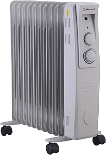 Belaco Oil Filled Radiators 11 Fins, Electric Heater, Adjustable Thermostat Control 3 Heat Settings, Portable Heater, Oil Heater, Heater for home, Overheat Protection 2500W