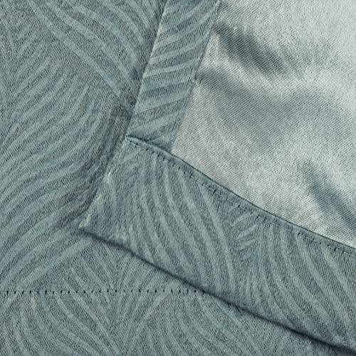 Superior Waverly Blackout Curtain Set Of 2, Thermal Insulated Panel Pair With Grommet Top Header, Beautiful Embossed Wave Room Darkening Drapes, Available In 4 Lengths - Teal, 52”X96” Each #TOP4