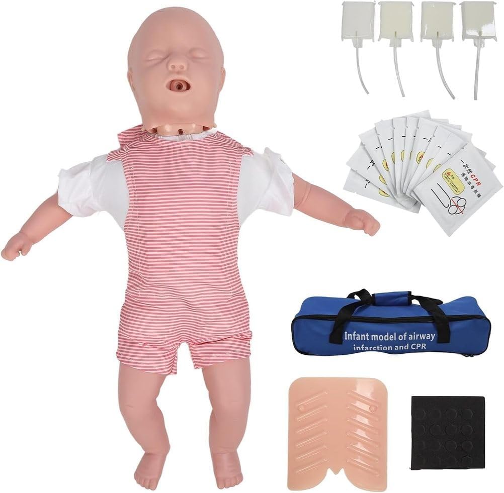 Professionelle Trainingspuppe Für Babys, Reanimationspuppe, Erste-Hilfe-Puppe Für Babys, Für Übungen Zur Atemwegsverlegung Und Rettungsmaßnahmen Im Notfall