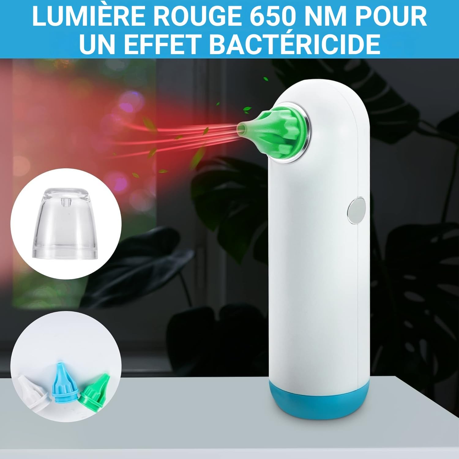 Tilcare Sèche-Oreilles Électrique Rechargeable pour Natation, Douche et Aides Auditives avec 3 Embouts et Pochette