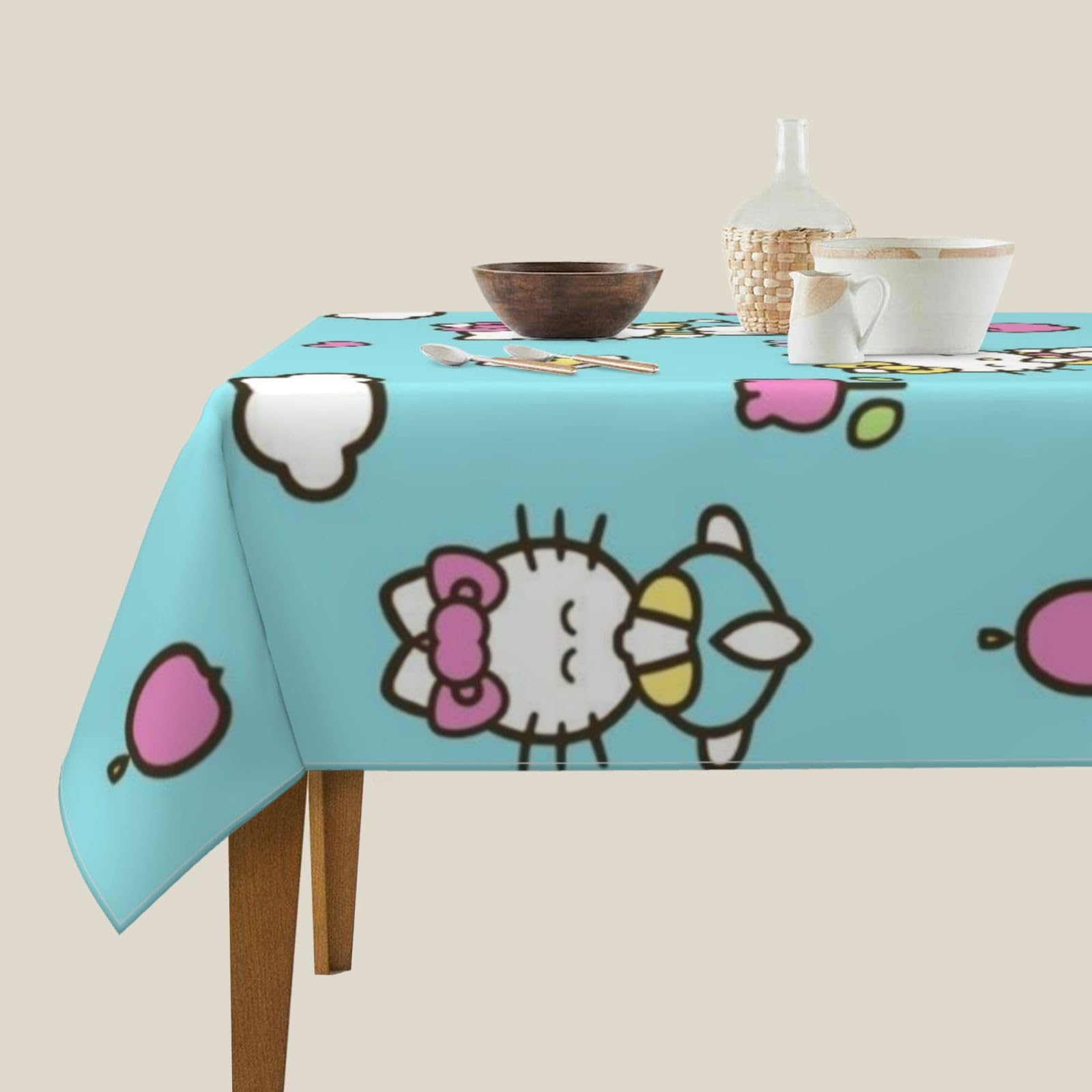 Amazon｜ハローキティ (19) 正方形 アオガエル テーブルカバー 多機能