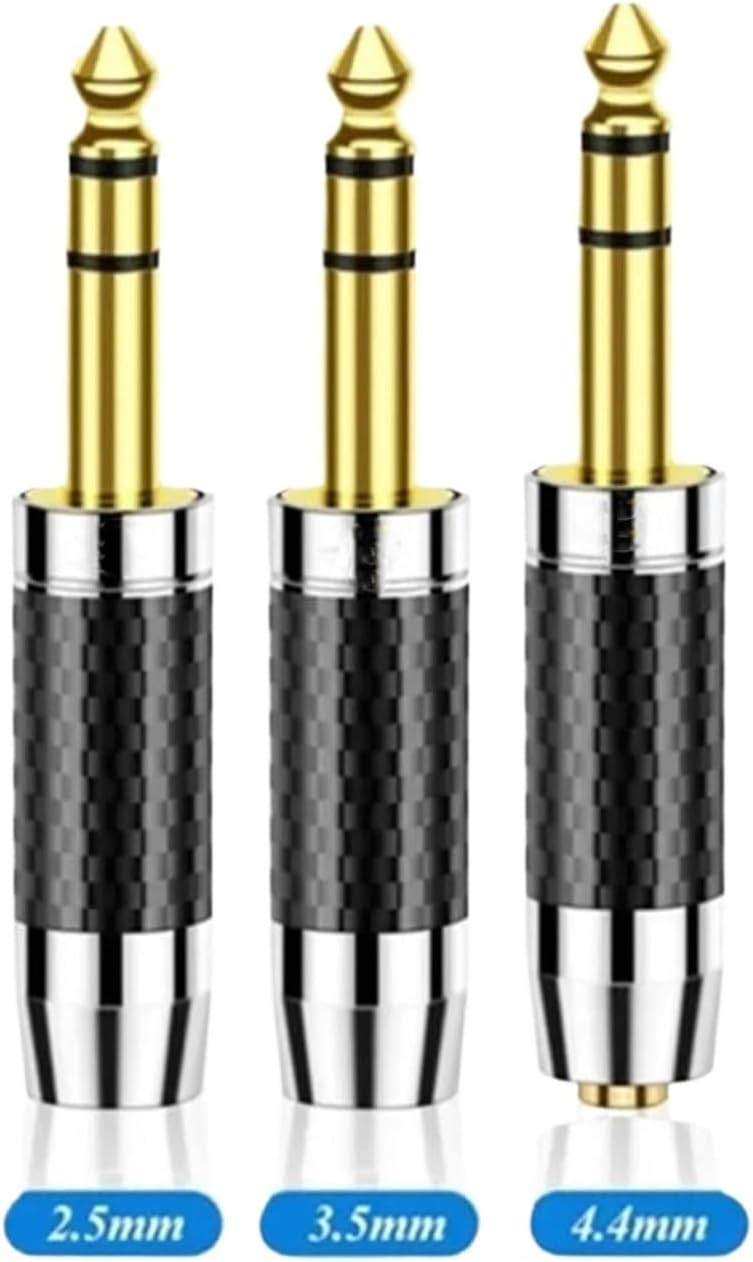 Headphone Adapter 6.5mm to 2. 3. 4.4mm Jack Audio Converter Earphones Male Female Connector(Black 3.5mm)