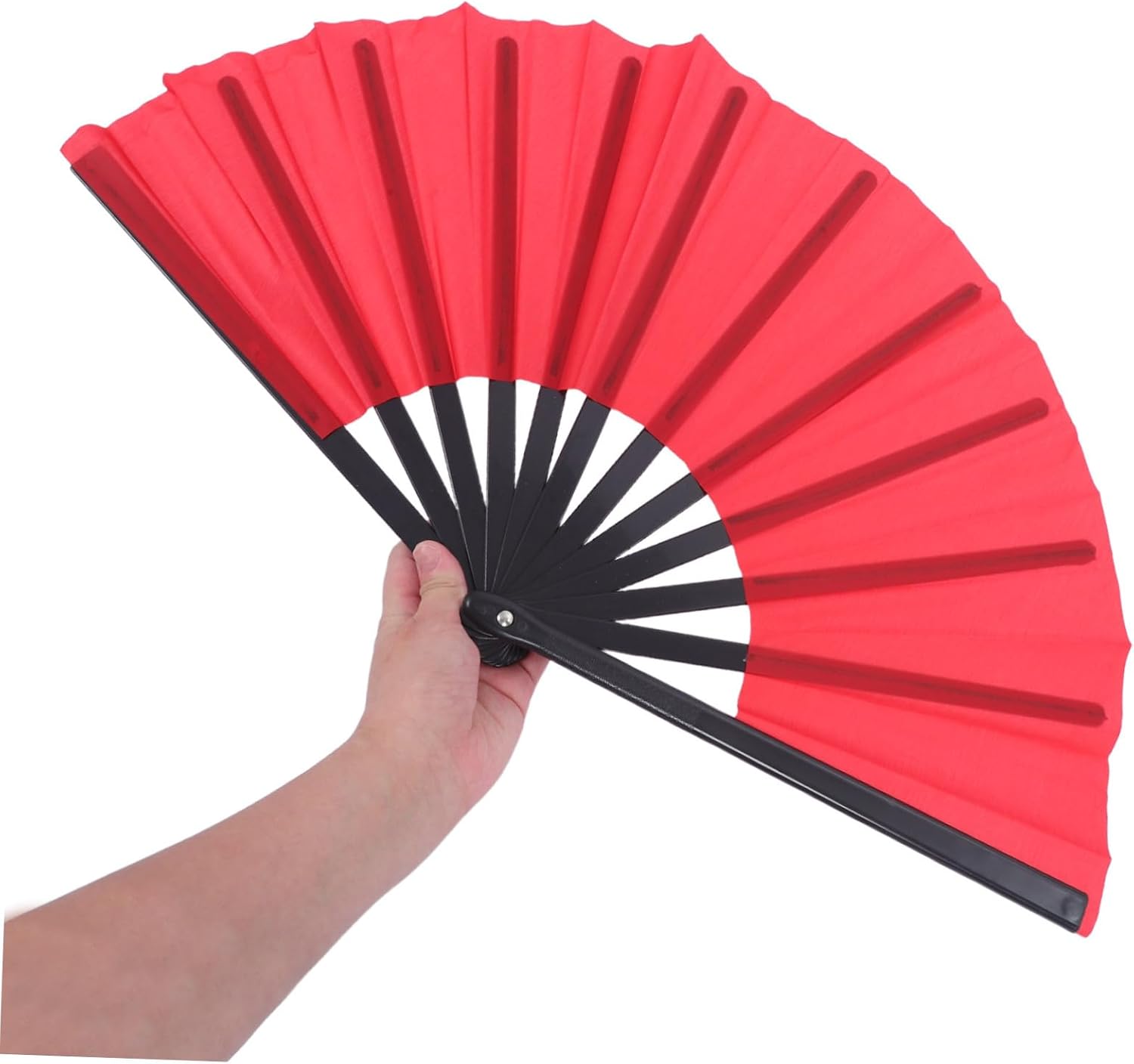 SECFOU 4pcs Red Folding Handheld Fans Portable Oriental Hand Fan with Foldable Design Elegant Vintage Style and Performances