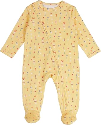 Baby Boy Girl Footie Jumpsuit 100% Cotton Footed Long Sleeves Snap Summer Outfits for 0-12 Months