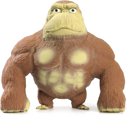 DGUSO Monkey Toy, gorilla-figuur, stretch gorilla, anti-stress gorilla voor kinderen vanaf 3 jaar, monster-actiefiguren, speelgoed, jungle, dierfiguren (grijs, 13 x 11 cm DGUSO Monkey Toy, gorilla-figuur, stretch gorilla, anti-stress gorilla voor kinderen vanaf 3 jaar, monster-actiefiguren, speelgoed, jungle, dierfiguren (grijs, 13 x 11 cm