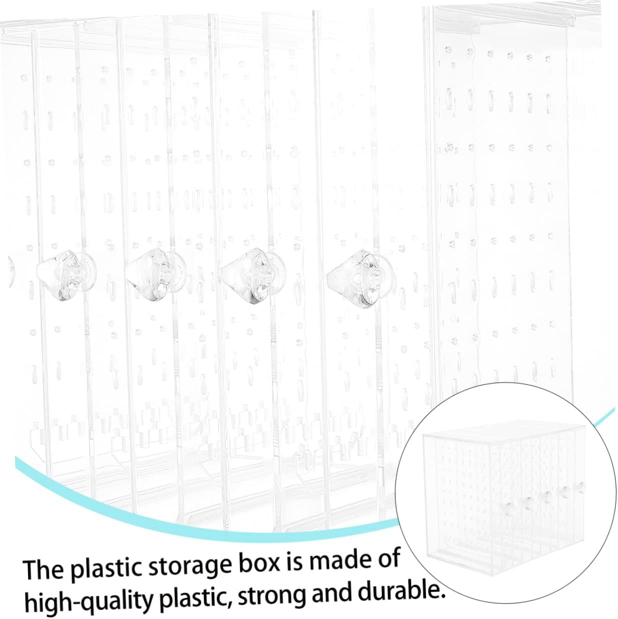 1pc Transparent Earring Display Holder Jewelry Storage Box for Necklaces and Earrings Sturdy Organizer for Crafting and Accessories Efficient