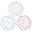 Shower Caps, 3 Pcs Waterproof Bath Caps Plastic Reusable Shower Caps Elastic Band Bath Hair Hat for Women Ladies Spa Salon