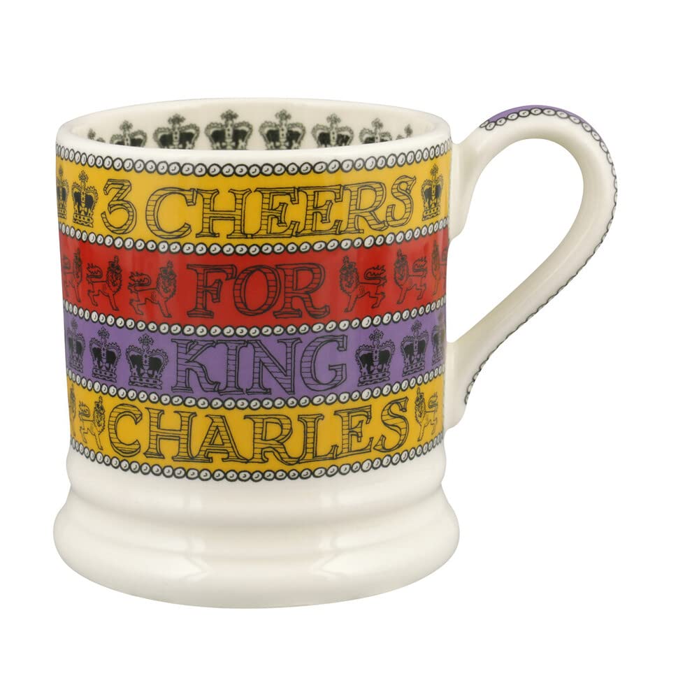 Emma Bridgewater3 Cheers For King Charles III 1/2 Pint Mug