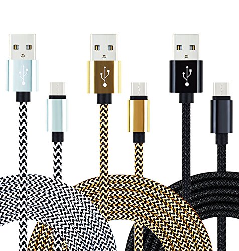 USB C Cable, UNISAME 3Pack 6Ft Braided Type C Fast Charging Cable Data Sync for Galaxy S10 S9 S8 Note 9 8 A9s A8s LG G7 G6 G5 V40 Google Pixel XL Oneplus 6T 5 Nintendo Switch Razer Phone