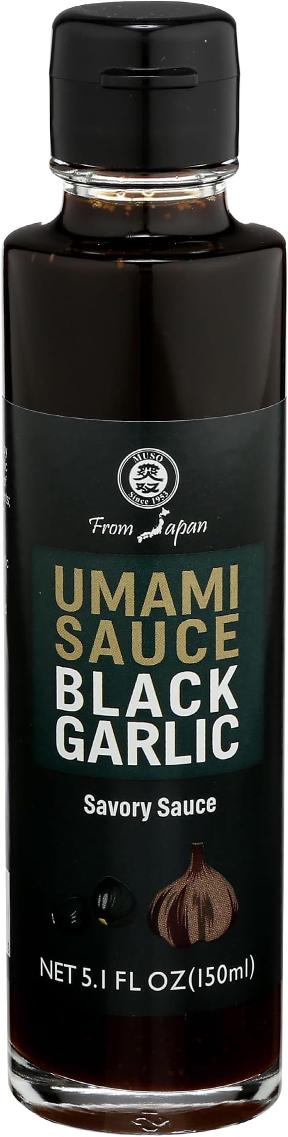 Black Garlic Umami Sauce - Rich Flavor, Vegan and Gluten-Free - 5.1 Oz