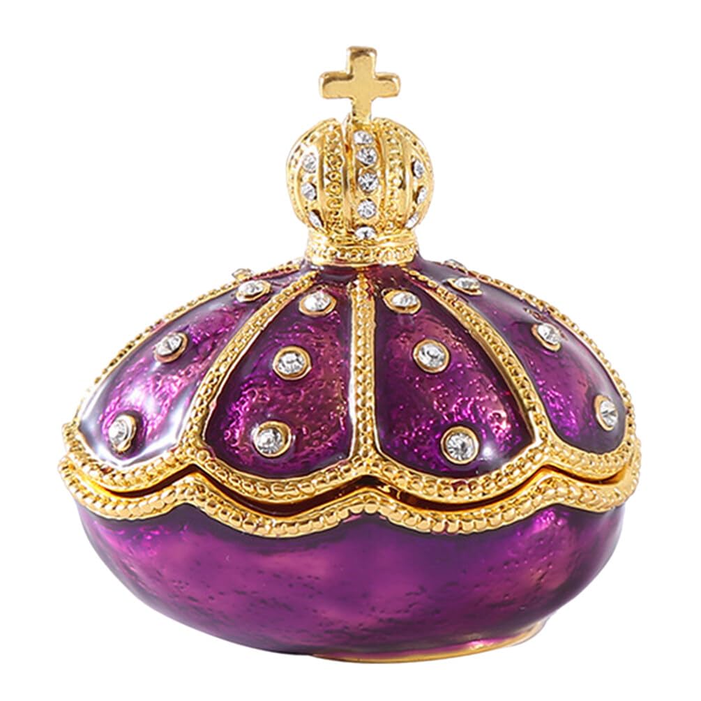 PRETYZOOM Boîte à Bijoux Coquillage Couronne en Alliage de Zinc et Strass