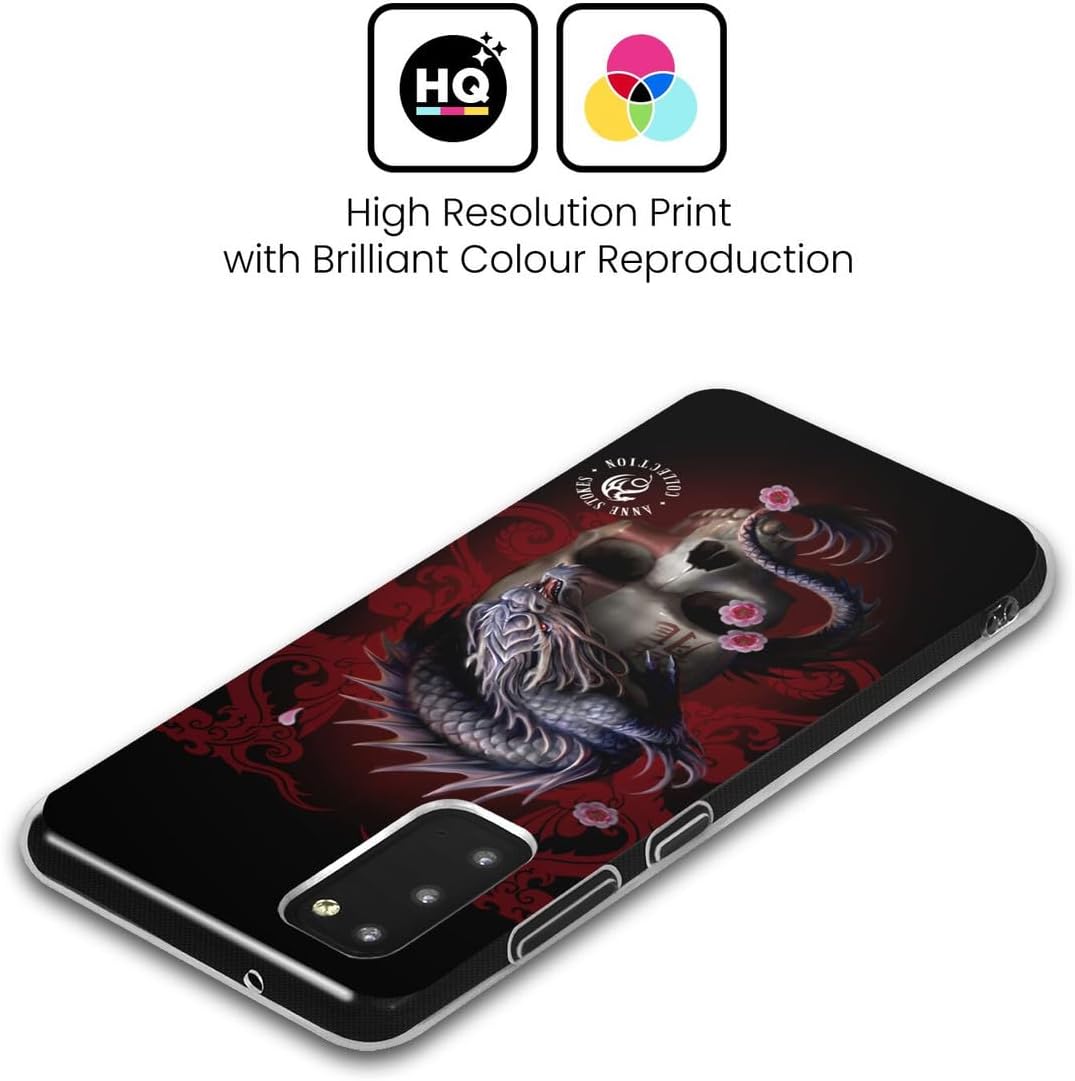 Head Case Designs Officially Licensed Anne Stokes Red Dragon Swirls Oriental Skull Gel Case [Military Grade Protection] Compatible with Samsung Galaxy A01 Core (2020)