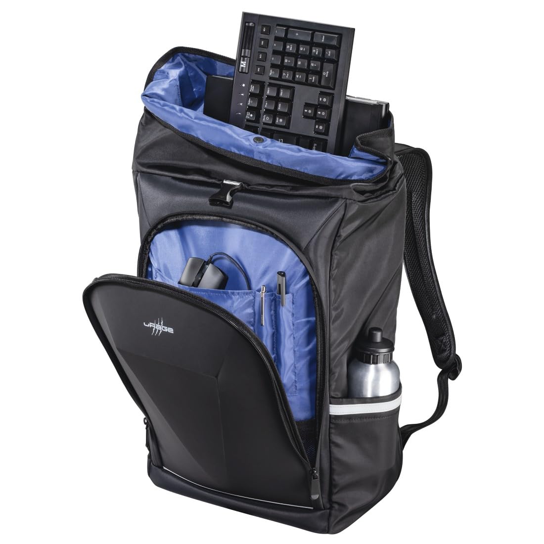 uRage Zaino da Gaming Carrier 700", Misto, Nero, Grande Capacità, Nero, Grande Capacité