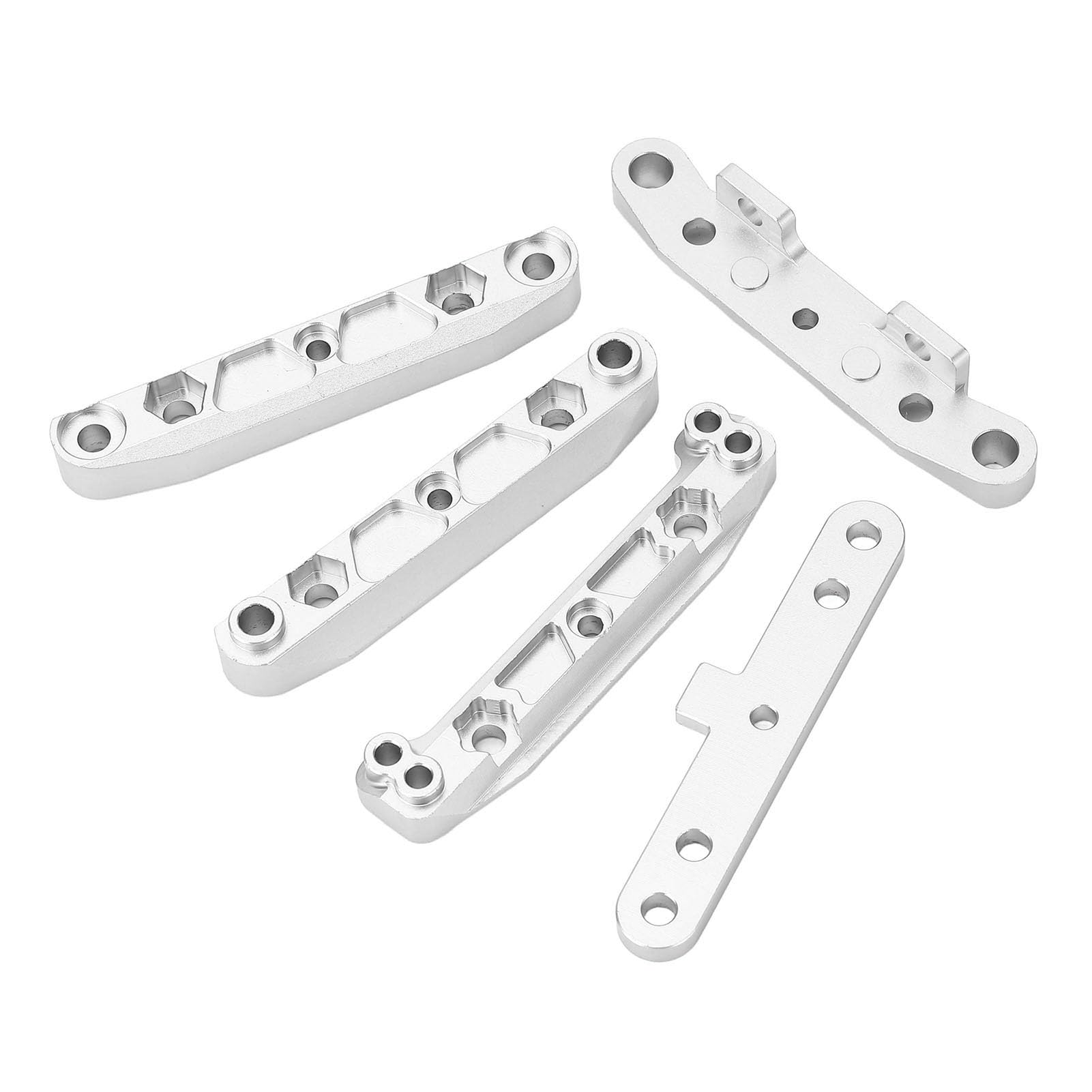 Wspornik Tylnego Wahacza ze Stopu Aluminium do Samochodu FS ATOM 1/8 RC, Wytrzymała Konstrukcja, zastosowanie: Samochód FS ATOM 6S 1/8 RC (SILVER)