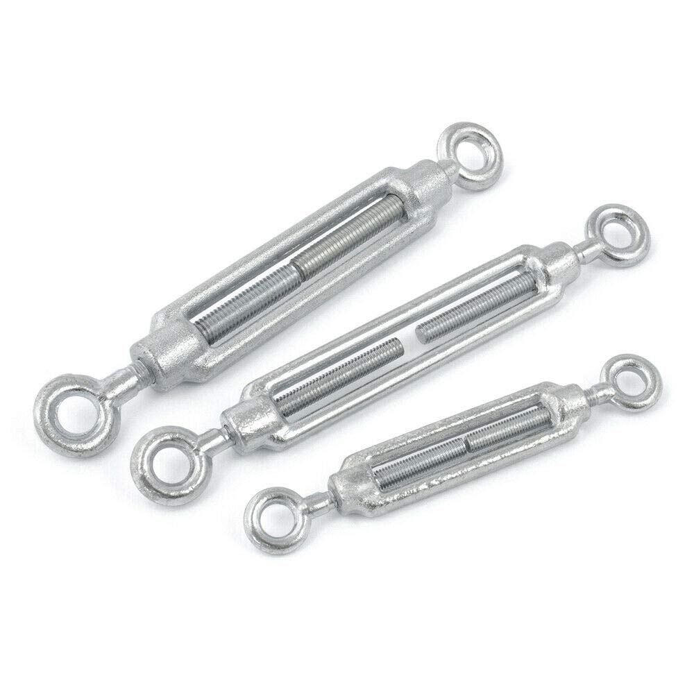 Soladirect 1 Pcs Of M10 Eye – Eye Turnbuckle Tensioner For Wire Tension Garden Rope Hooks Cable Garden Support Wire Turnbuckle Strainer