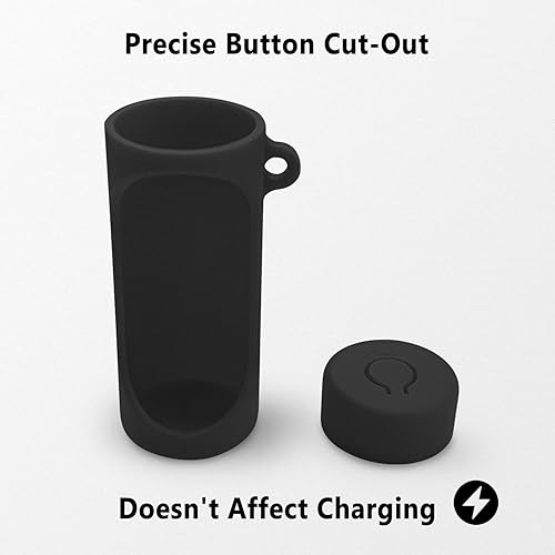 Miniatura 3 de Geiomoo Funda de silicona compatible con Nothing Ear Stick funda protectora con mosquetón negro