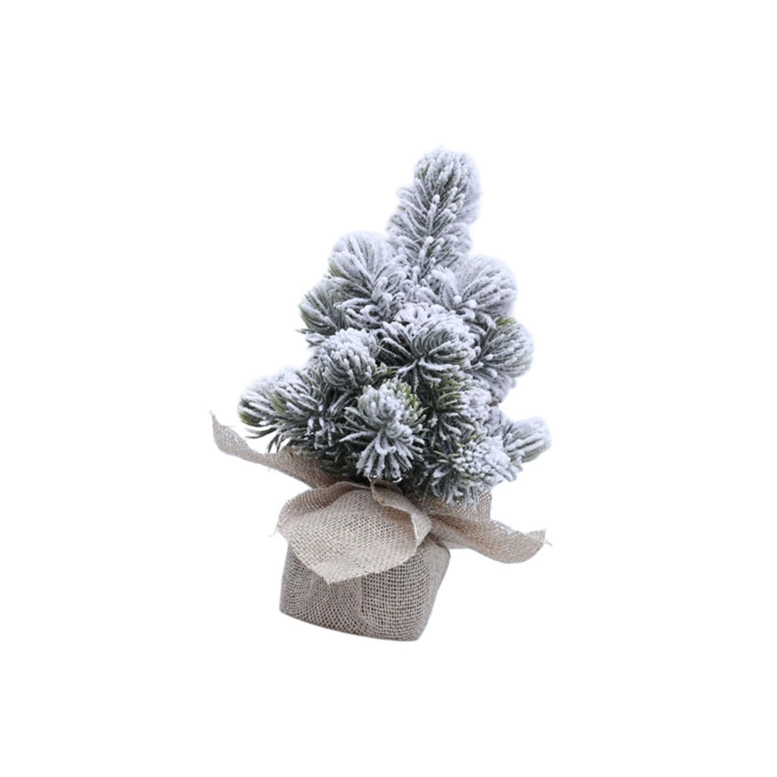 Artificial Christmas Tree Tabletop Decoration with Wood Base for Table Display Holiday Party Centerpieces Desktop Christmas Tree Decoration Centerpieces