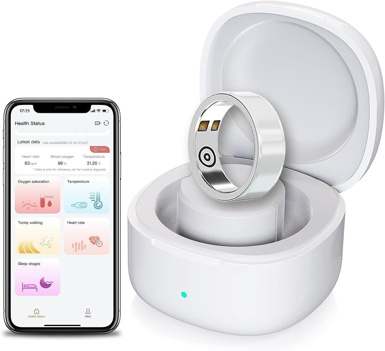 Fitiger Smart Ring, Health Fitness Tracker for 24/7 Heart