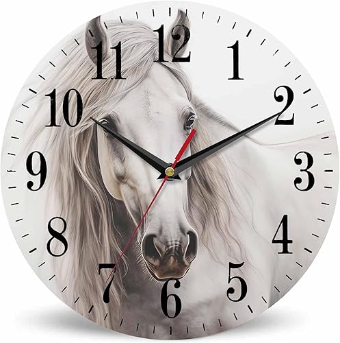 Miniatura 15 de Mxocom Reloj de pared de mariquita roja y negra, 10 pulgadas, silencioso, sin tictac, funciona con pilas, reloj redondo vintage para sala de estar,