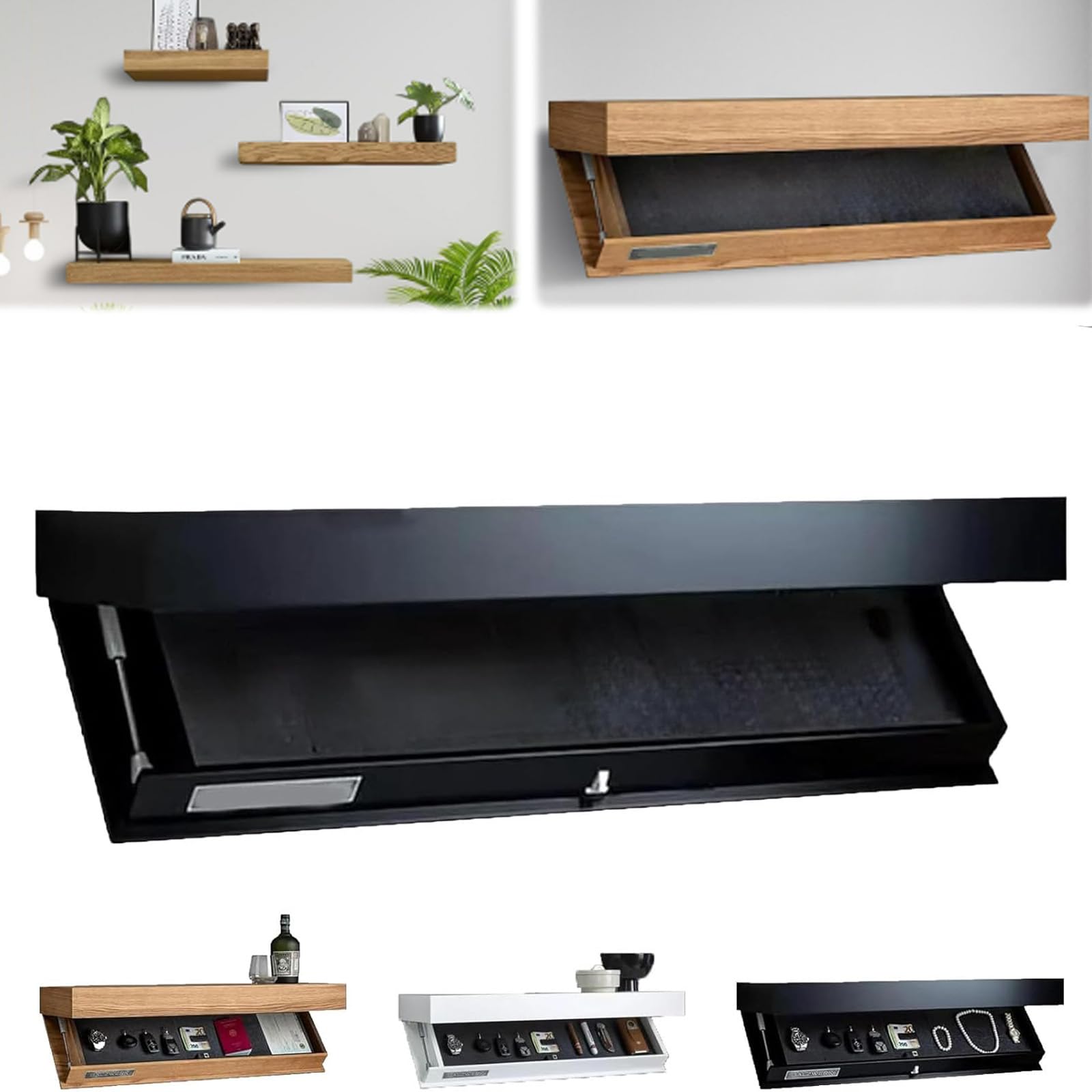 Coffre-fort caché pour la vie privée Noir Dist Sto Box Home Securi Coffre-fort dissimulé pour objets de valeur Parfait pour la maison et le bureau