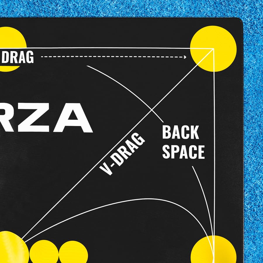 FORZA Elite Team Hockey Control Mat - 145cm x 145cm Tapis d'entraînement avec marquages de forage - Équipement d'entraînement de hockey sur gazon pour contrôle de balle et compétences