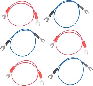 KICHOUSE 6pcs U-Shaped Wiring Forks for Circuit Connections Random Color Options for Physics Experiments Lab Use and Home Education