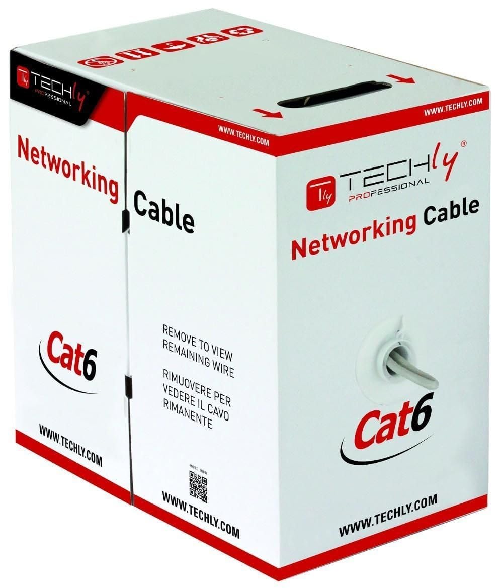 Techly Professional 022571 Matassa U/UTP Cavo Cat. 6 CCA 305m Flessibile Grigio