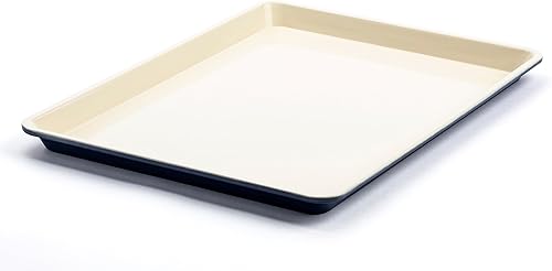 GreenLife - Bandeja para hornear de 18" x 13" media para galletas, antiadherente de cerámica saludable libre de PFAS no tóxica, apta para horno